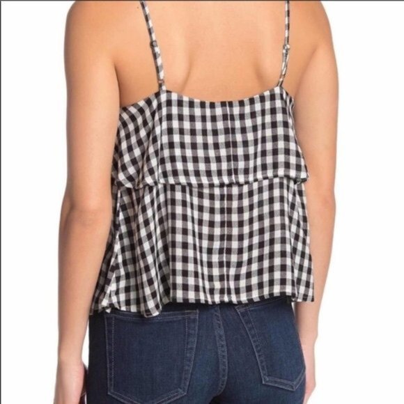 NWT ABOUND Gingham Ruffle Tiered Tank Top - Picture 2 of 2